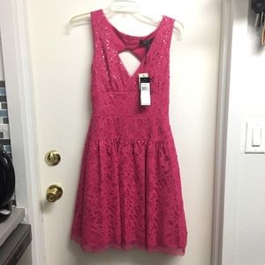 BCBG Pink Sequined Cocktail Dress - Size 4